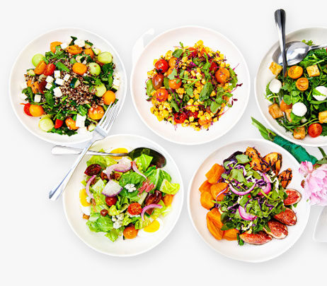 plated summer salads