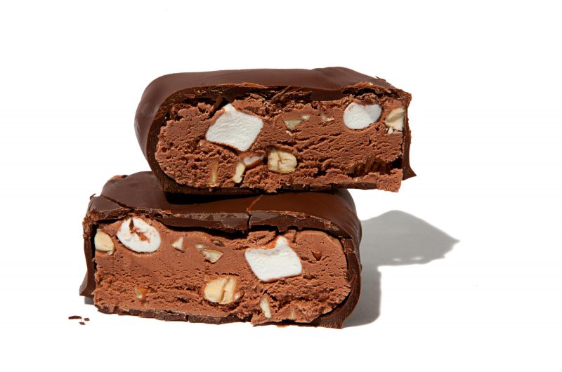 Chocolate-Dipped Rocky Road Ice Cream Bars