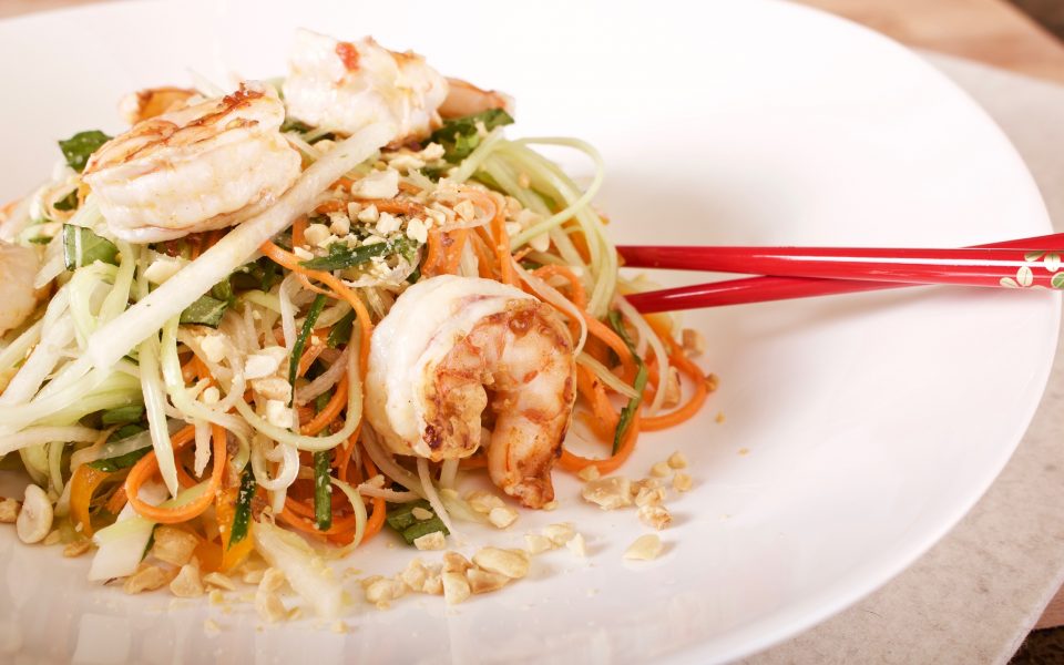 shrimp and papaya salad